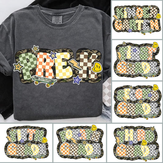 Retro army checkered prek-5th😎